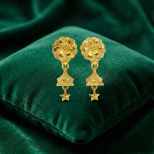 Nuraad Gold Plated Large Hammered Hoop Earrings for Women – Lightweight Textured Big Circle Loops – Gold Polish Anti-Tarnish Bali for Office, College & Daily Wear